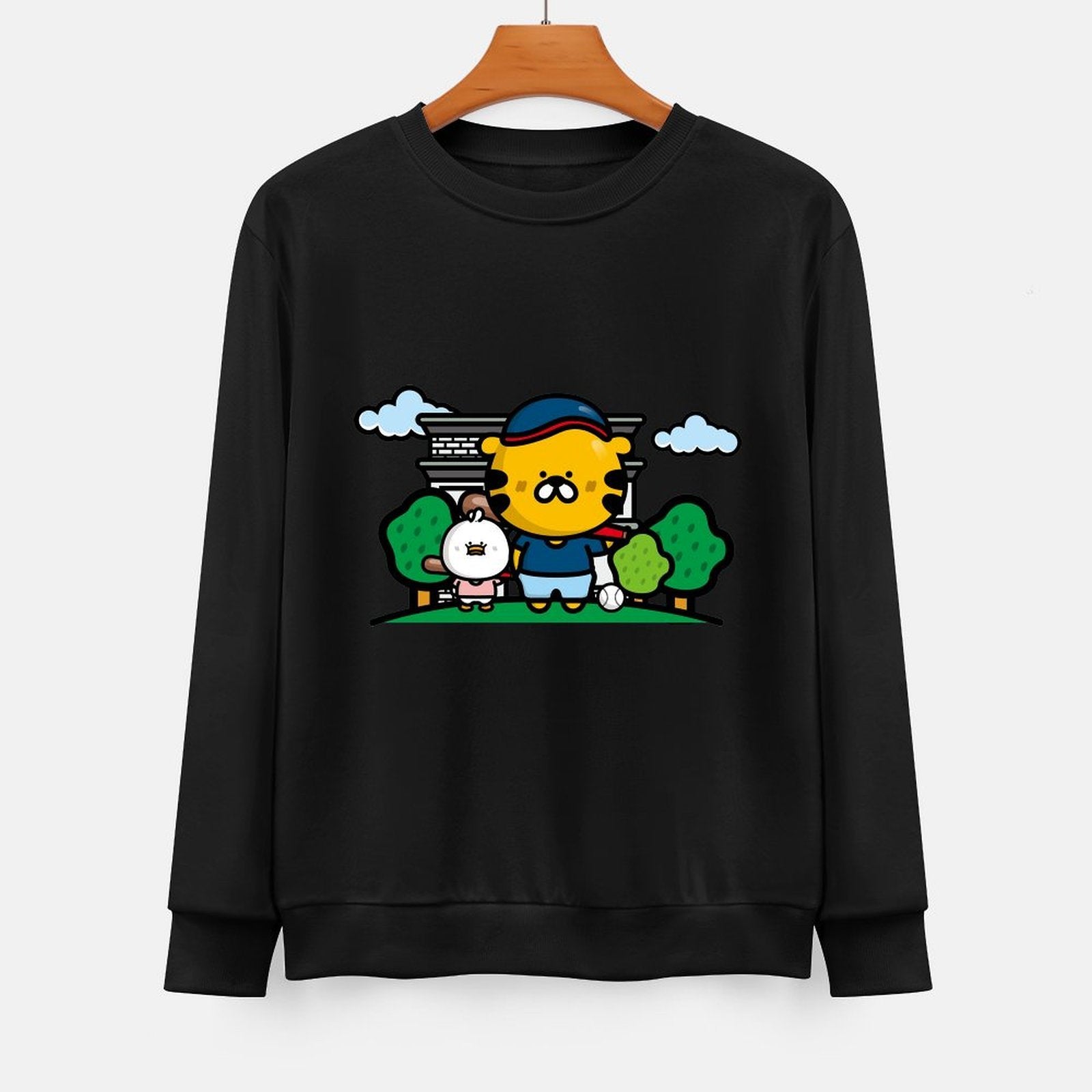 Front Patterned Long Sleeve TopLong Lasting TimelessComfort